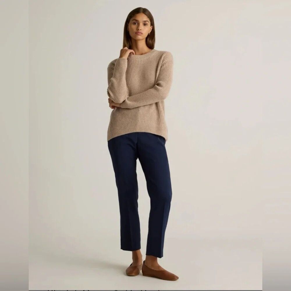 Quince Women's Stretch Crepe Ankle Pants Navy Size 6